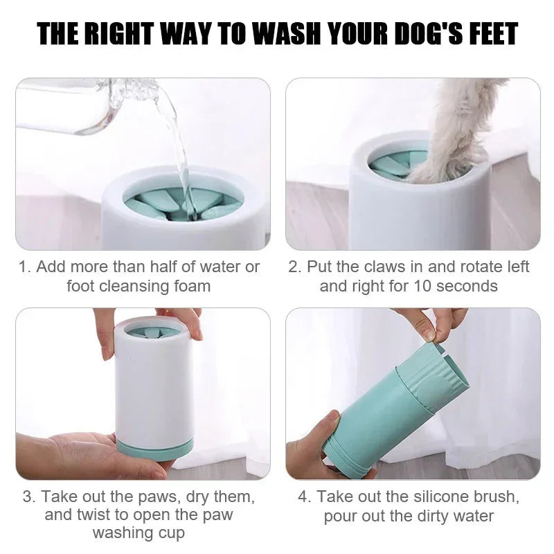 Effortless Pet Paw Cleaner - Automatic Silicone Foot Washer for Cats & Dogs