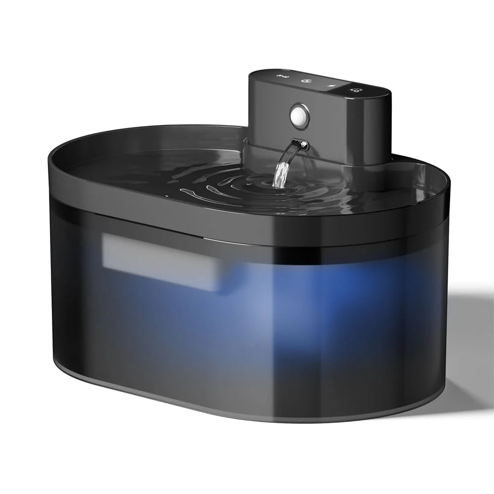 Smart Wireless Cat Water Fountain - Automatic Infrared Pet Dispenser with 2600mAh Battery for Dogs and Cats