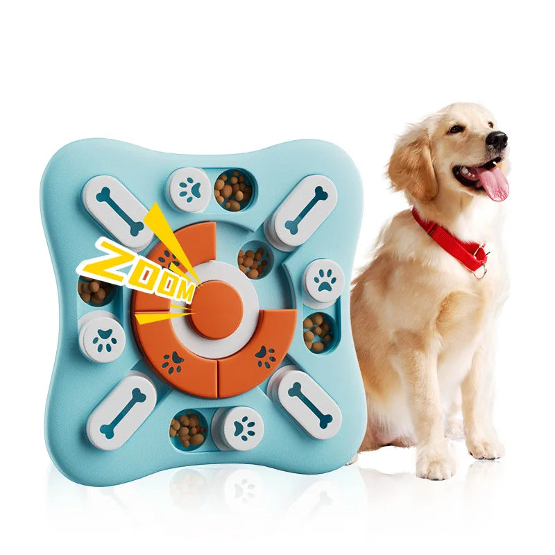 Interactive Dog Toy Slow Feeder - Boost Your Puppy’s IQ with Fun Food Dispensing Puzzle Bowl for Dogs and Cats